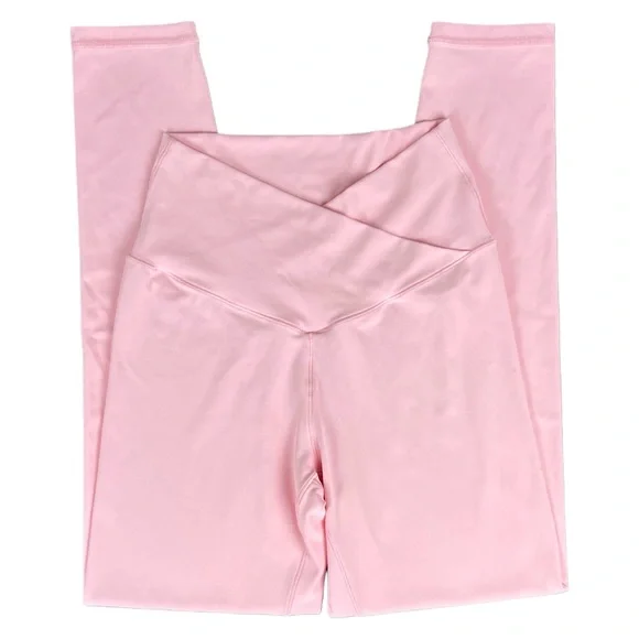 Aerie OFFLINE Size Medium Real Me Crossover 7/8 Leggings Club Pink High Waisted - Picture 4 of 8